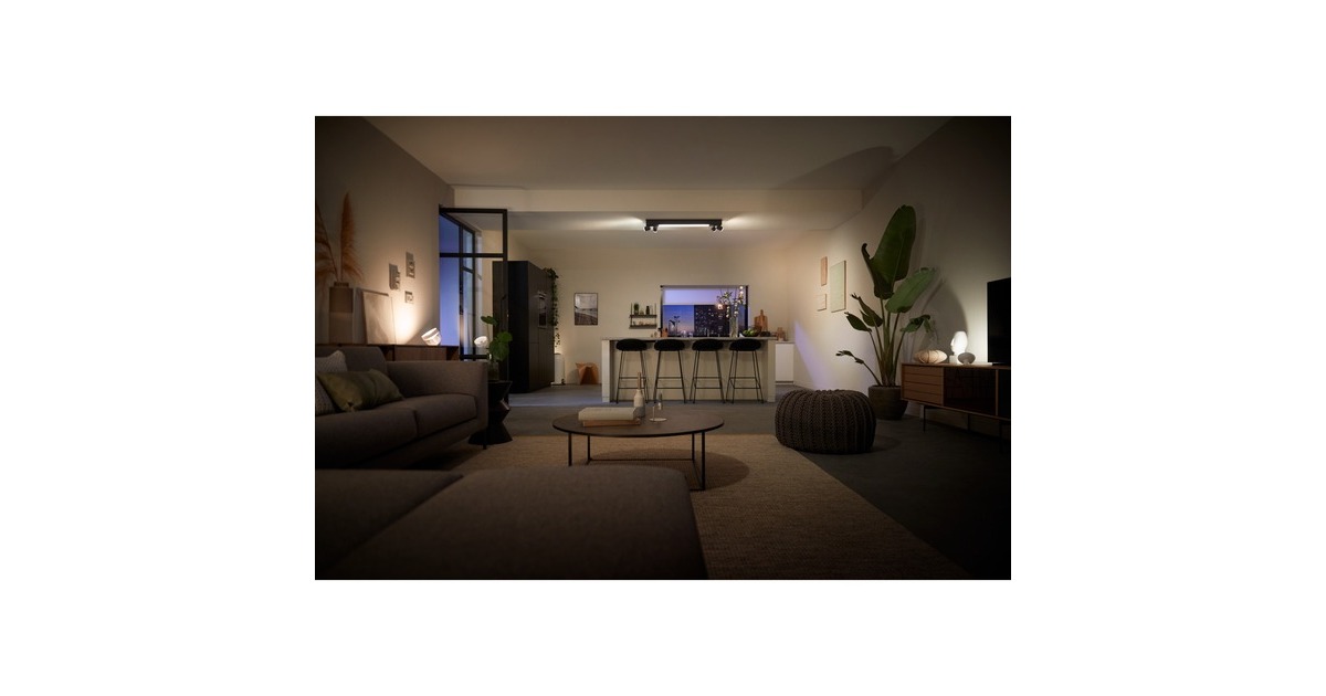 Philips Hue White & Color Ambiance Centris 4er-Deckenspot, LED-Leuchte(schwarz)