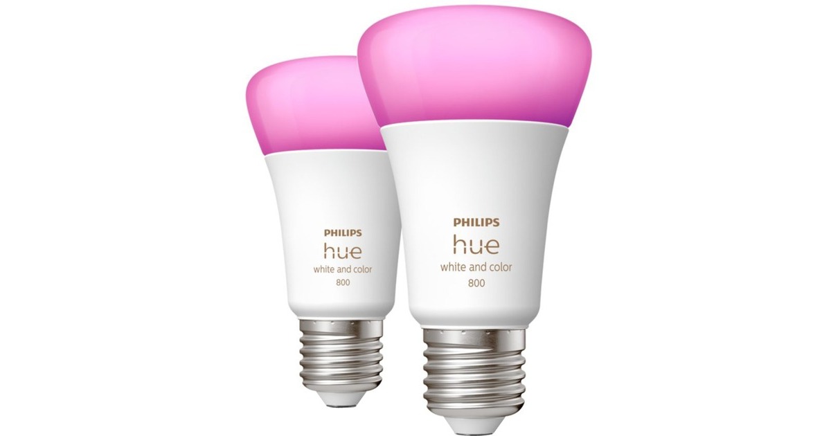 Philips Hue White & Color Ambiance E27, LED-Lampe(Doppelpack, ersetzt 60 Watt)