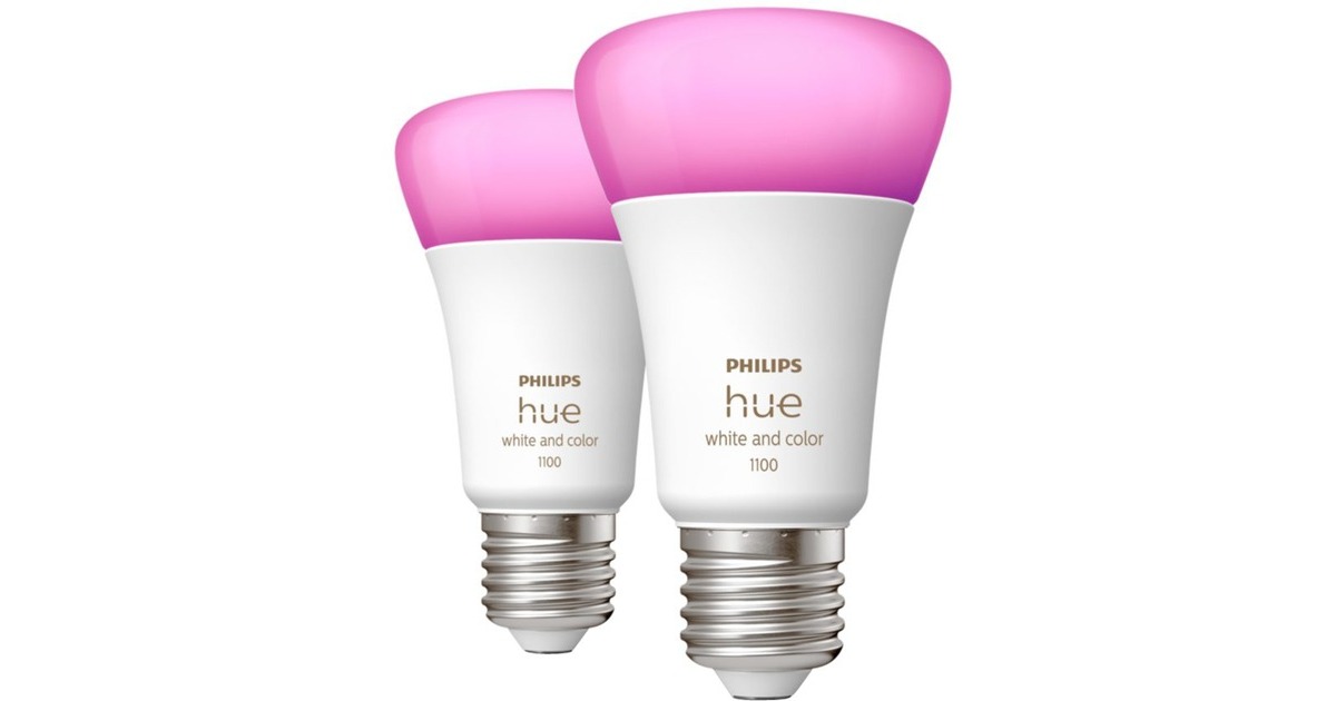 Philips Hue White & Color Ambiance E27, LED-Lampe(Doppelpack, ersetzt 75 Watt)