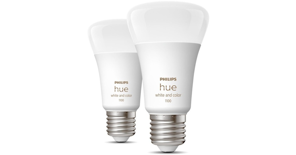 Philips Hue White & Color Ambiance E27, LED-Lampe(Doppelpack, ersetzt 75 Watt)