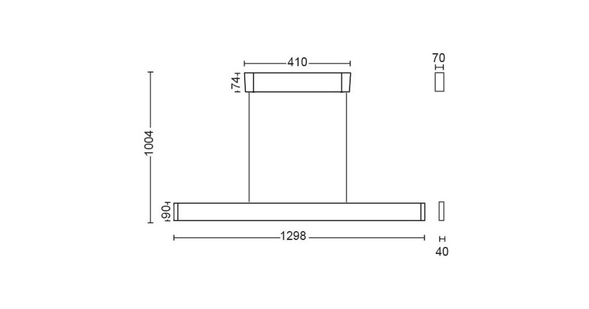 Philips Hue White & Color Ambiance Ensis Pendelleuchte, LED-Leuchte(weiß)