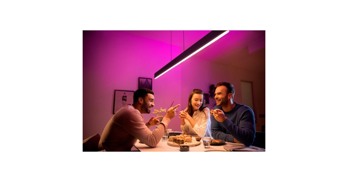 Philips Hue White & Color Ambiance Ensis Pendelleuchte, LED-Leuchte(schwarz)