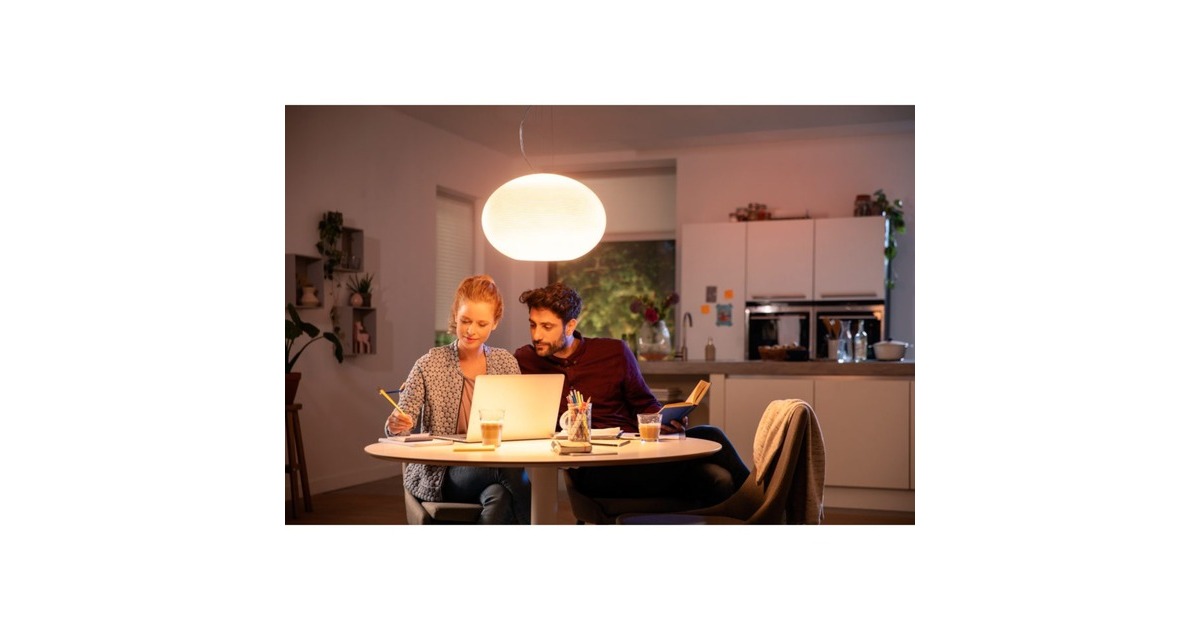 Philips Hue White & Color Ambiance Flourish Pendelleuchte, LED-Leuchte(weiß)