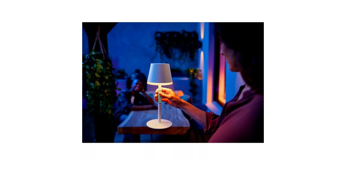 Philips Hue White & Color Ambiance Go tragbare Tischleuchte(weiß)