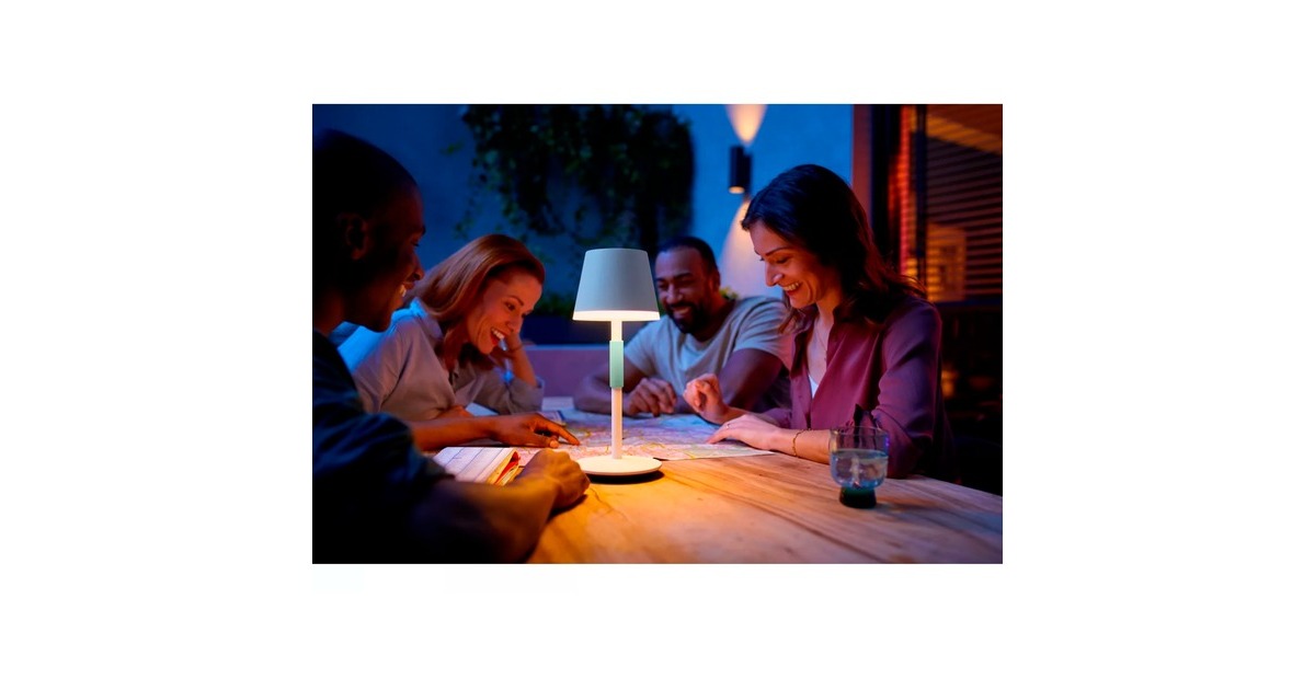 Philips Hue White & Color Ambiance Go tragbare Tischleuchte(weiß)