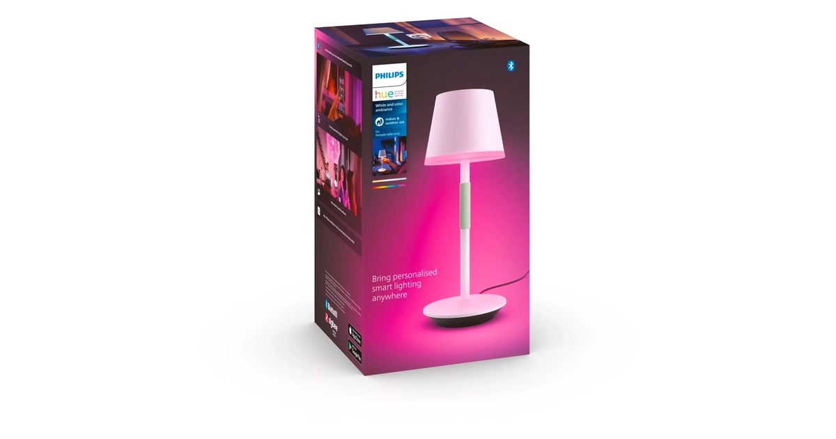 Philips Hue White & Color Ambiance Go tragbare Tischleuchte(weiß)