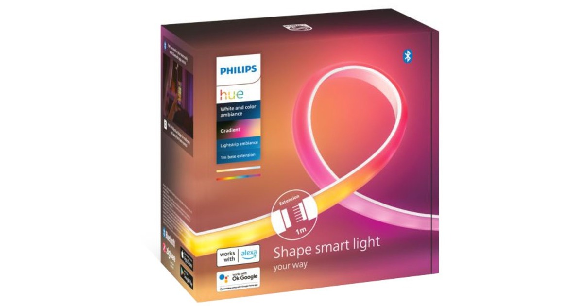 Philips Hue White & Color Ambiance Hue Gradient Lightstrip Verlängerung, LED-Streifen(1 Meter)