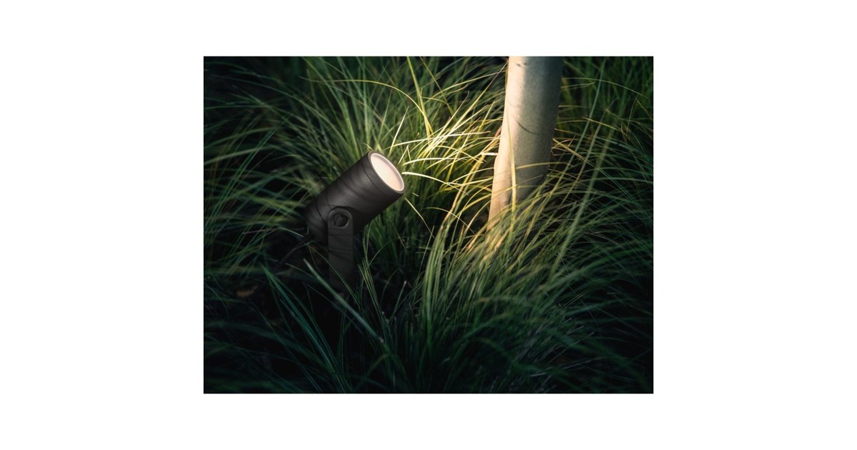 Philips Hue White & Color Ambiance Lily Gartenspot, LED-Leuchte(schwarz, 3 Stück, Basis-Set)