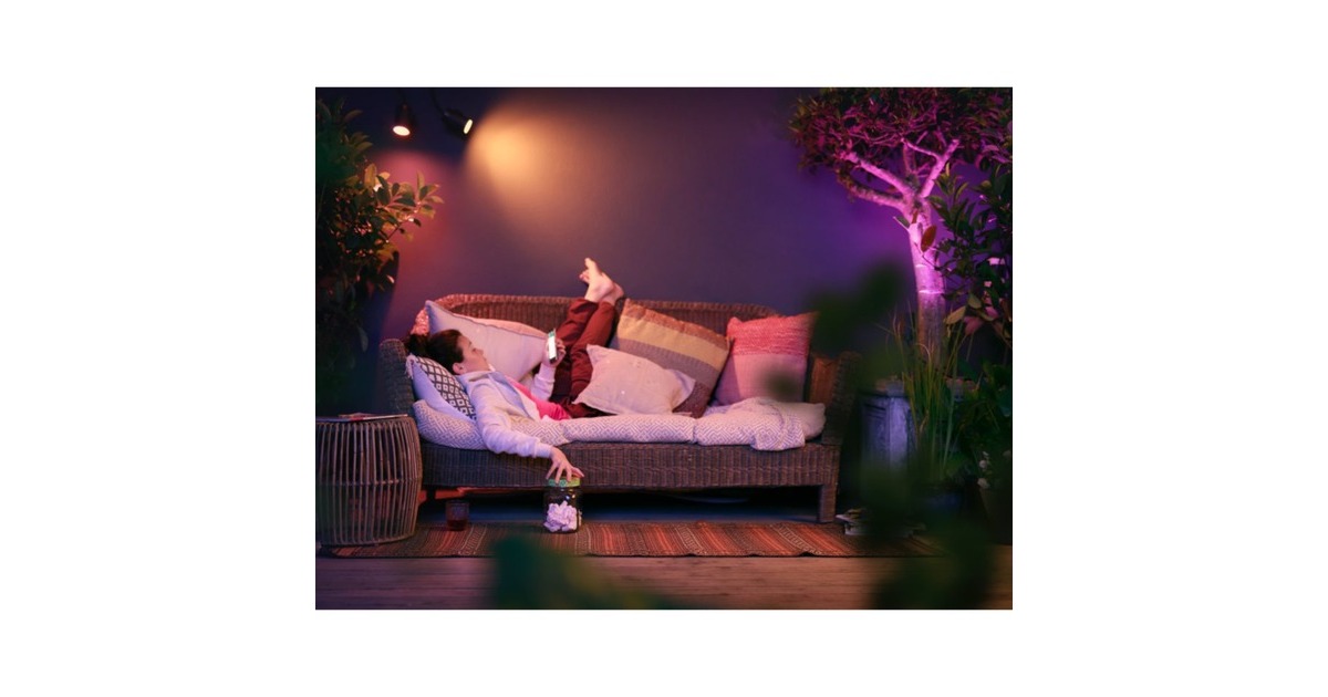 Philips Hue White & Color Ambiance Lily Gartenspot, LED-Leuchte(schwarz, 3 Stück, Basis-Set)