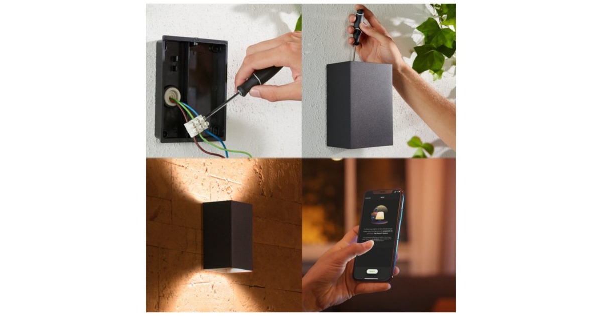 Philips Hue White & Color Ambiance Resonate Wandleuchte, LED-Leuchte(schwarz)