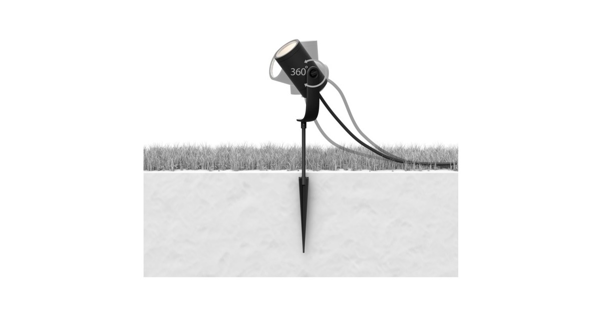 Philips Hue White and color ambiance Lily Gartenstrahler, LED-Leuchte(schwarz, Basis-Set)