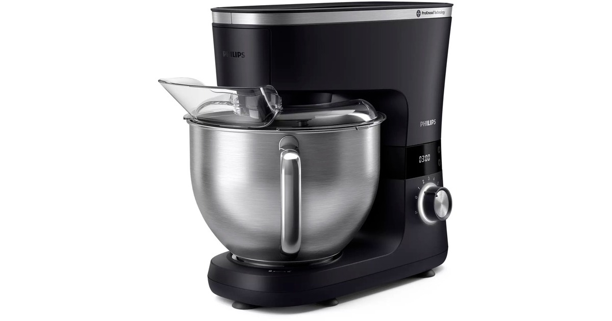 Philips Küchenmaschine HR7962/01 Series 7000(schwarz/silber, 1.000 Watt)