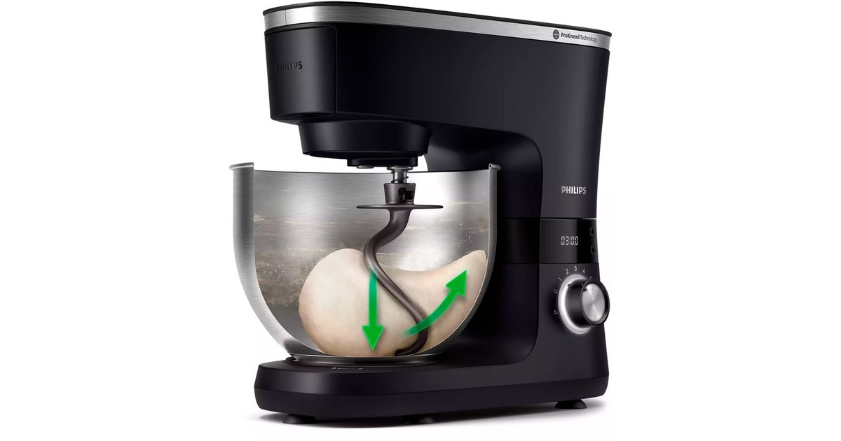 Philips Küchenmaschine HR7962/01 Series 7000(schwarz/silber, 1.000 Watt)