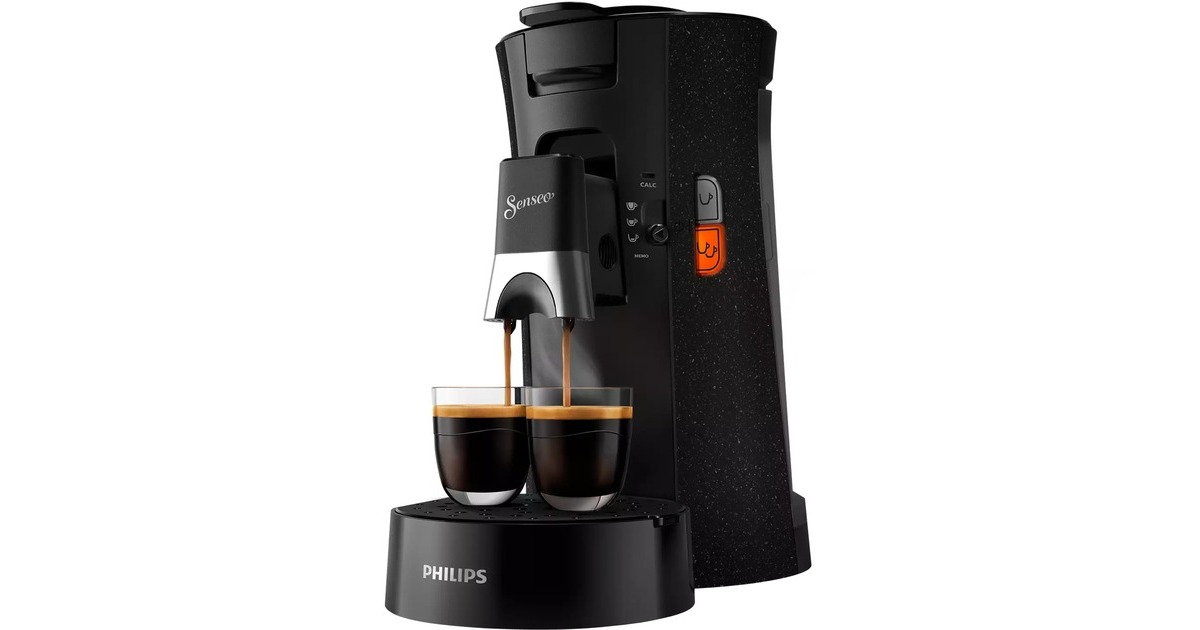 Philips Senseo Select Eco CSA240/20, Padmaschine(schwarz, schwarz gesprenkelt)