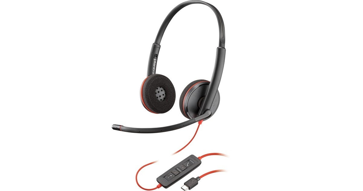 Plantronics Blackwire 3220 duo, Headset(schwarz)