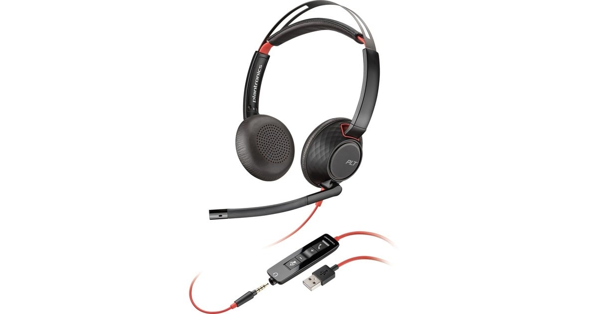 Plantronics Blackwire 5220, Headset(schwarz, Klinke, USB-A, Outlet)