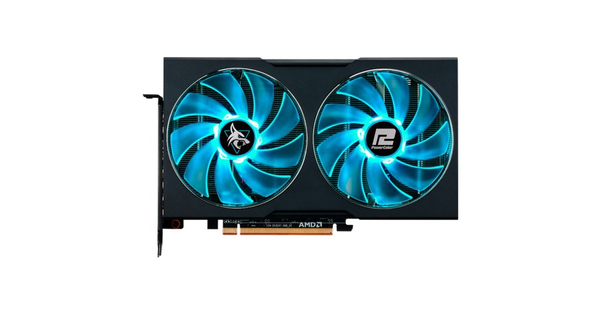 PowerColor Radeon RX 7600 Hellhound 8GB OC, Grafikkarte(RDNA 3, GDDR6, 3x DisplayPort, 1x HDMI 2.1)