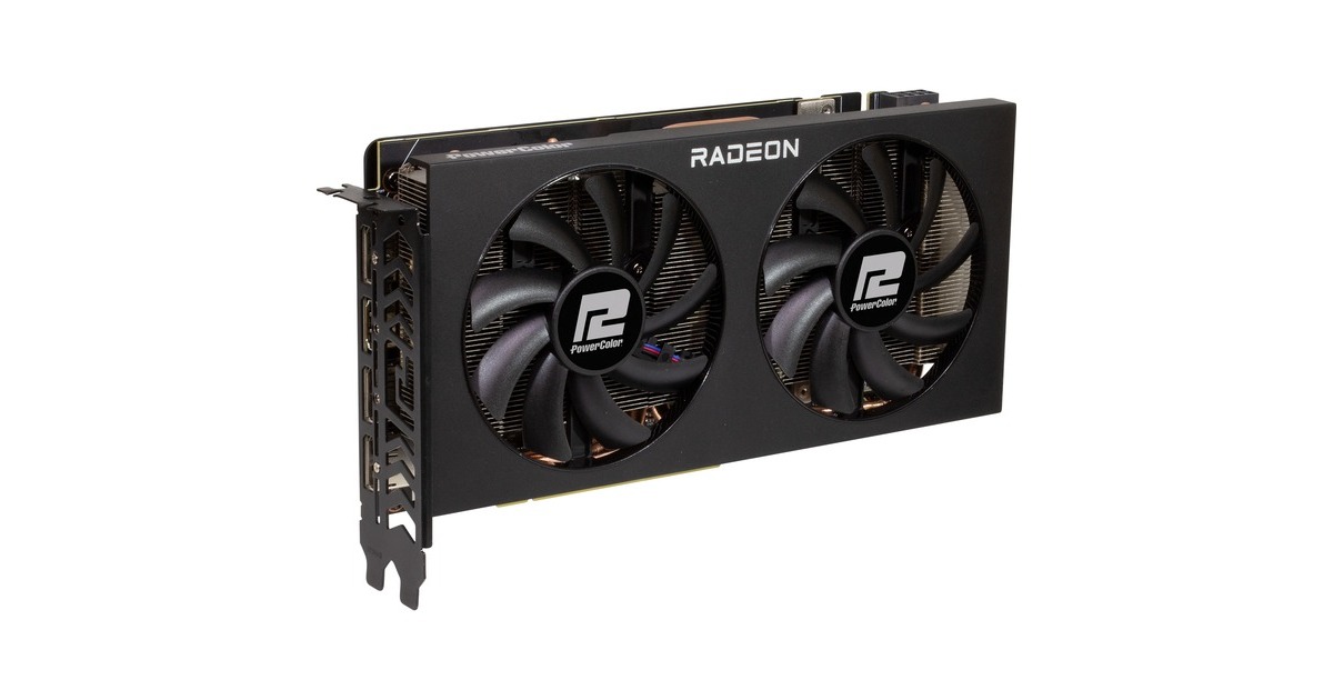 PowerColor Radeon RX 7600 XT Fighter 16GB, Grafikkarte(RDNA 3, GDDR6, 3x DisplayPort, 1x HDMI 2.1)