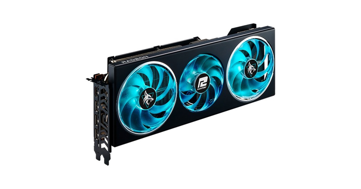 PowerColor Radeon RX 7800 XT Hellhound 16GB OC, Grafikkarte(RDNA 3, GDDR6, 3x DisplayPort, 1x HDMI 2.1)