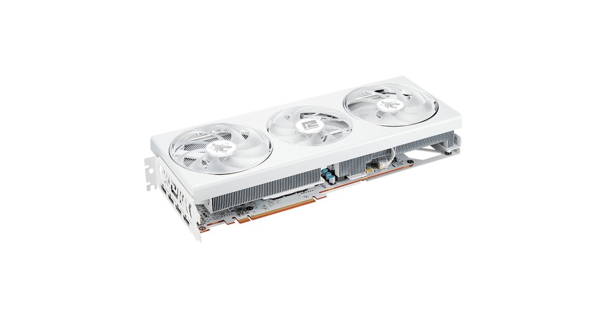 PowerColor Radeon RX 7800 XT Hellhound Spectral White 16GB OC, Grafikkarte(RDNA 3, GDDR6, 3x DisplayPort, 1x HDMI 2.1)
