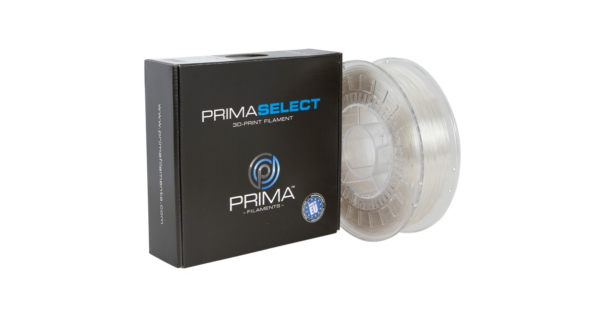 PrimaCreator PrimaSELECT PETG Klar, 3D-Kartusche(transparent, 750 g, 1,75 mm, auf Rolle, durchsichtig)
