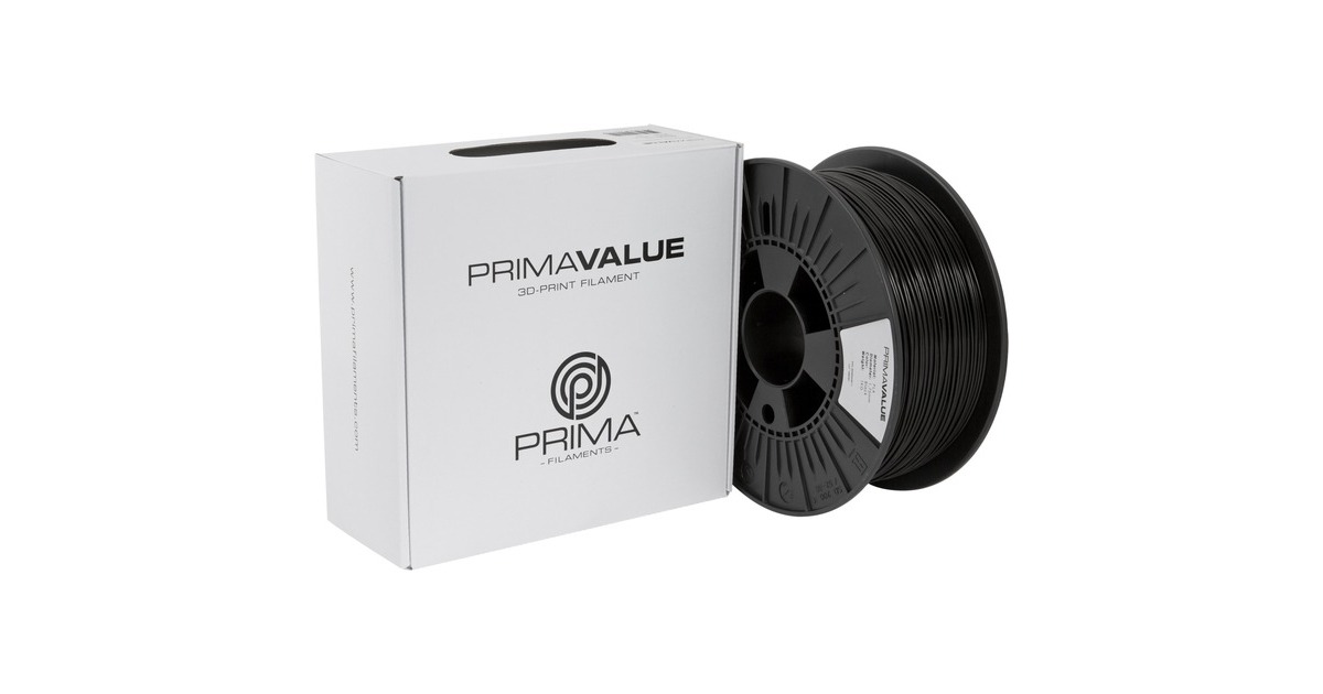 PrimaCreator PrimaValue PLA Black, 3D-Kartusche(schwarz, 1 kg, 1,75 mm, auf Rolle)