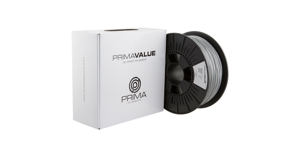 PrimaCreator PrimaValue PLA Silver, 3D-Kartusche(dunkelgrau, 1 kg, 1,75 mm, auf Rolle)