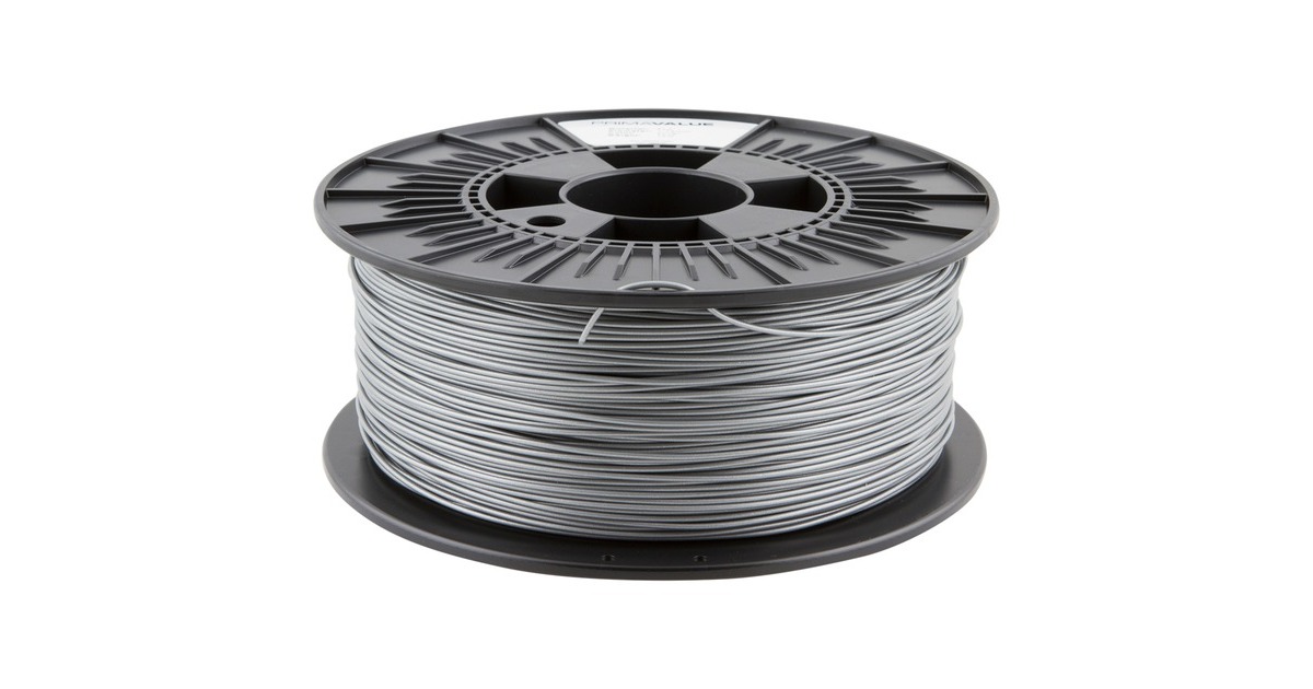 PrimaCreator PrimaValue PLA Silver, 3D-Kartusche(dunkelgrau, 1 kg, 1,75 mm, auf Rolle)