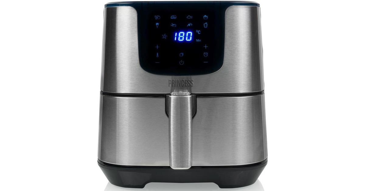 Princess Digital Aerofryer Deluxe XXL 182060, Heißluftfritteuse(edelstahl/schwarz)