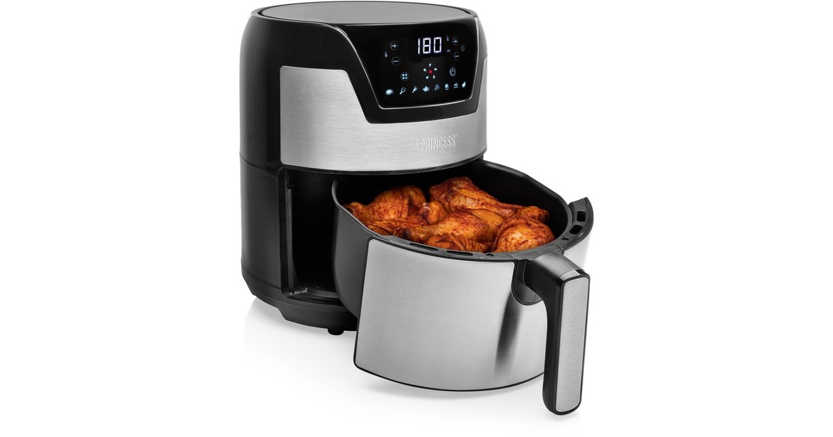 Princess Digital Aerofryer XXL 182026, Heißluftfritteuse(schwarz/edelstahl)