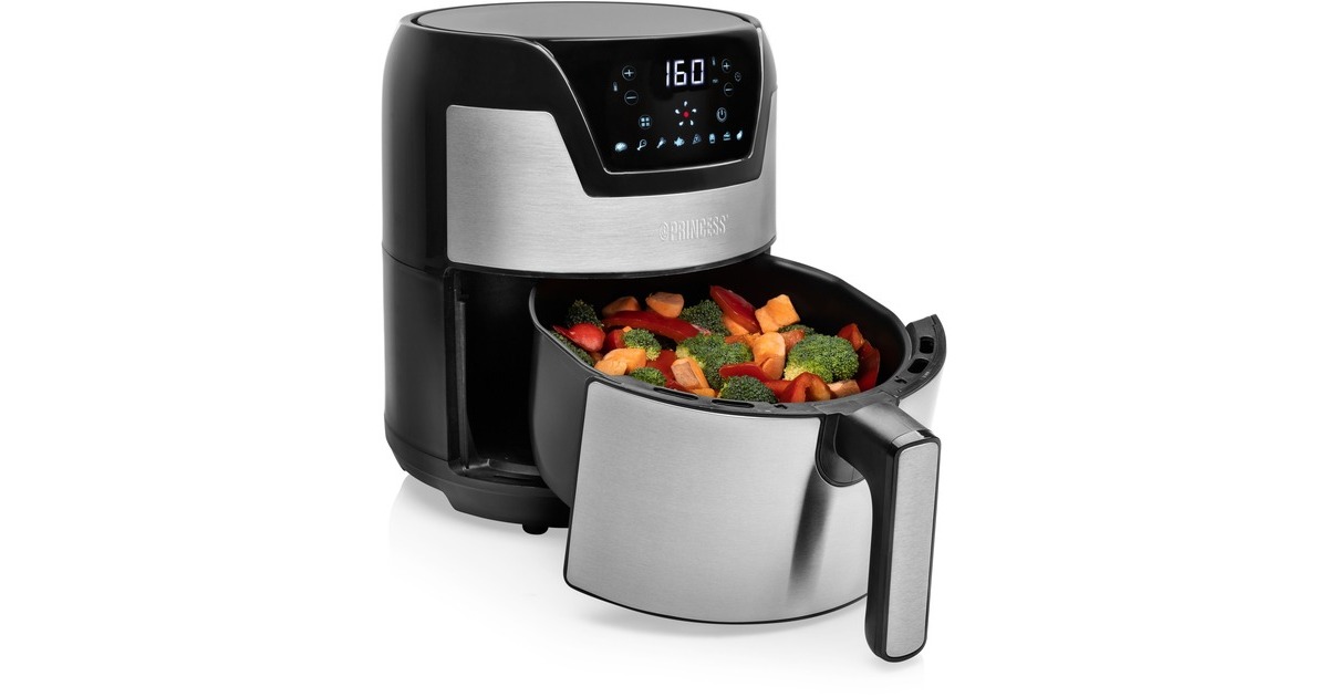 Princess Digital Aerofryer XXL 182026, Heißluftfritteuse(schwarz/edelstahl)