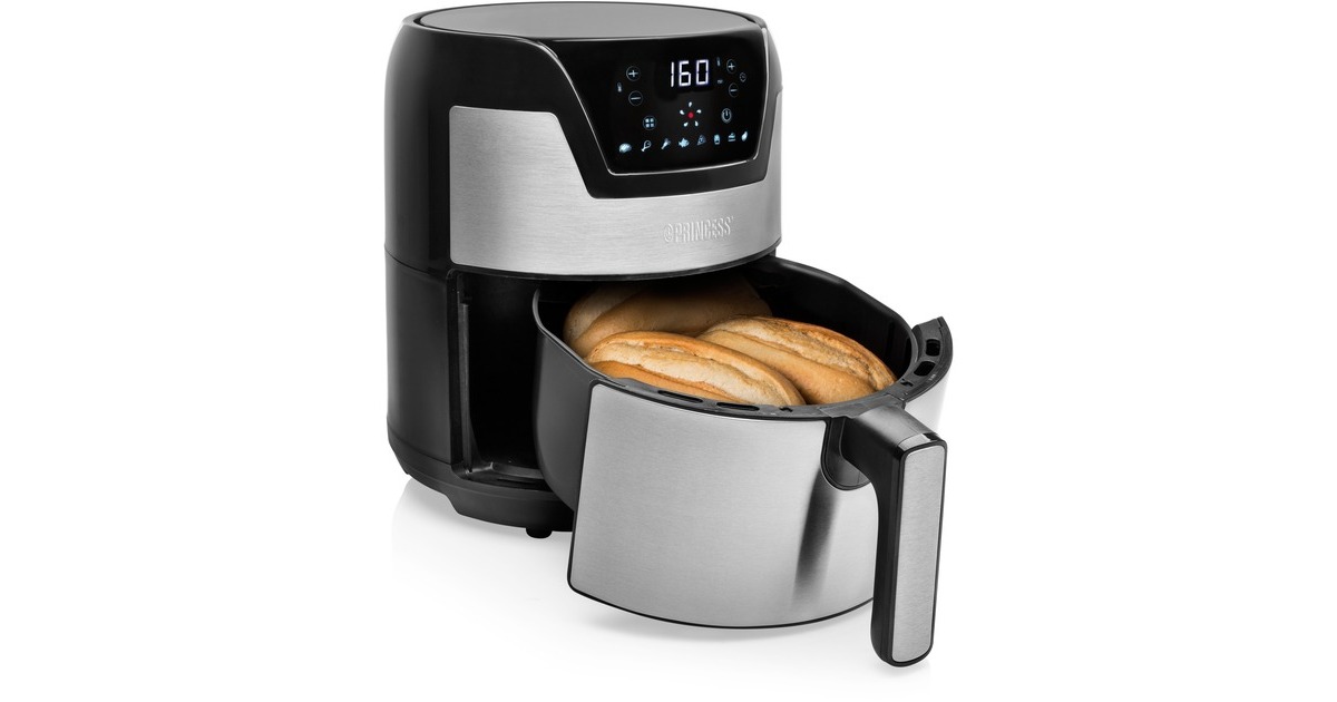 Princess Digital Aerofryer XXL 182026, Heißluftfritteuse(schwarz/edelstahl)