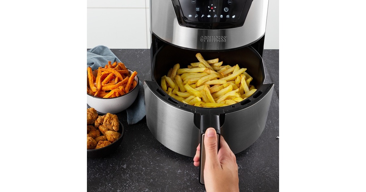 Princess Digital Aerofryer XXL 182026, Heißluftfritteuse(schwarz/edelstahl)