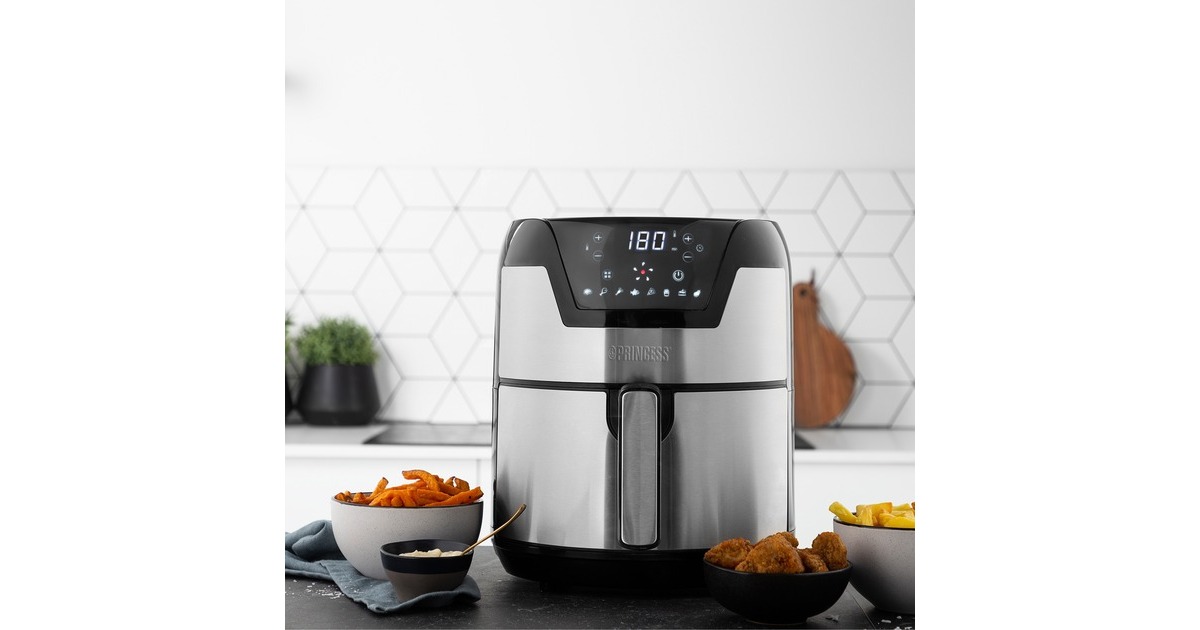 Princess Digital Aerofryer XXL 182026, Heißluftfritteuse(schwarz/edelstahl)