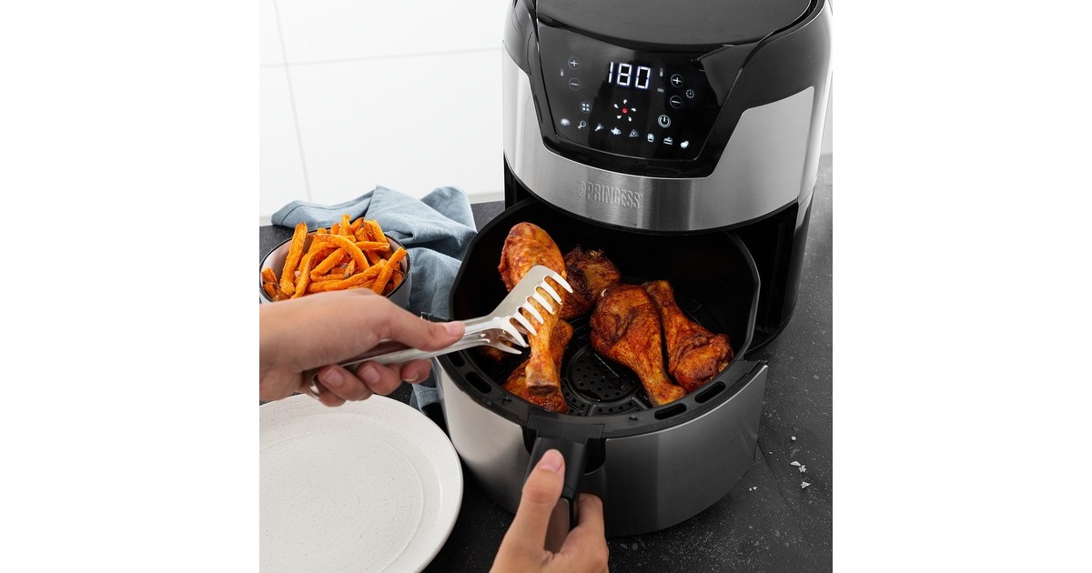 Princess Digital Aerofryer XXL 182026, Heißluftfritteuse(schwarz/edelstahl)