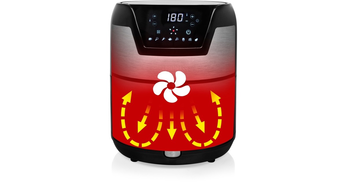 Princess Digital Aerofryer XXL 182026, Heißluftfritteuse(schwarz/edelstahl)