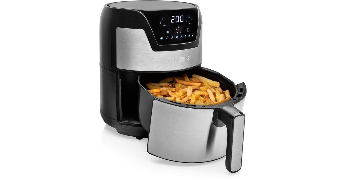Princess Digital Aerofryer XXL 182026, Heißluftfritteuse(schwarz/edelstahl)