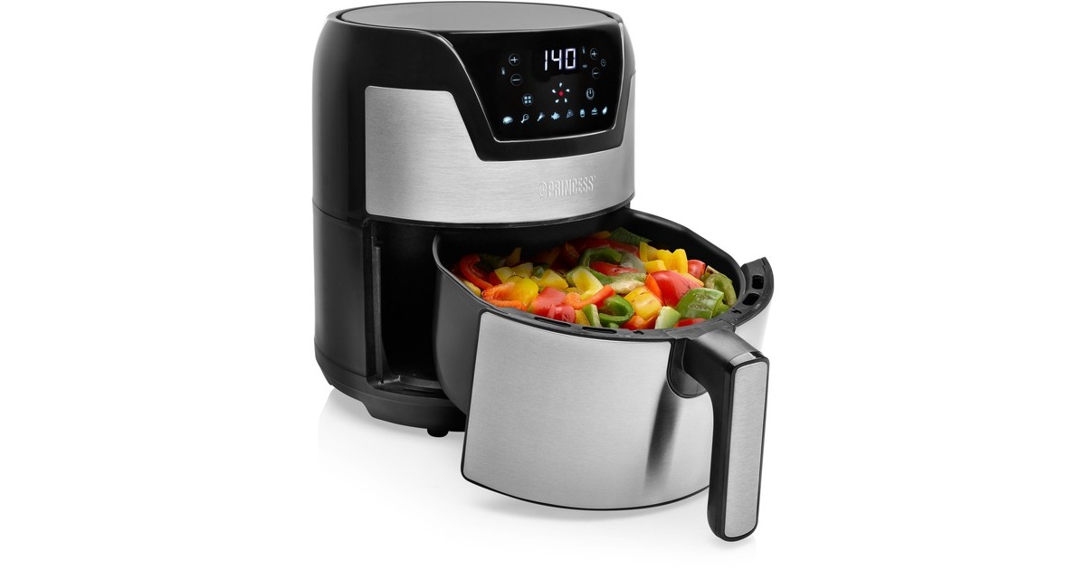 Princess Digital Aerofryer XXL 182026, Heißluftfritteuse(schwarz/edelstahl)