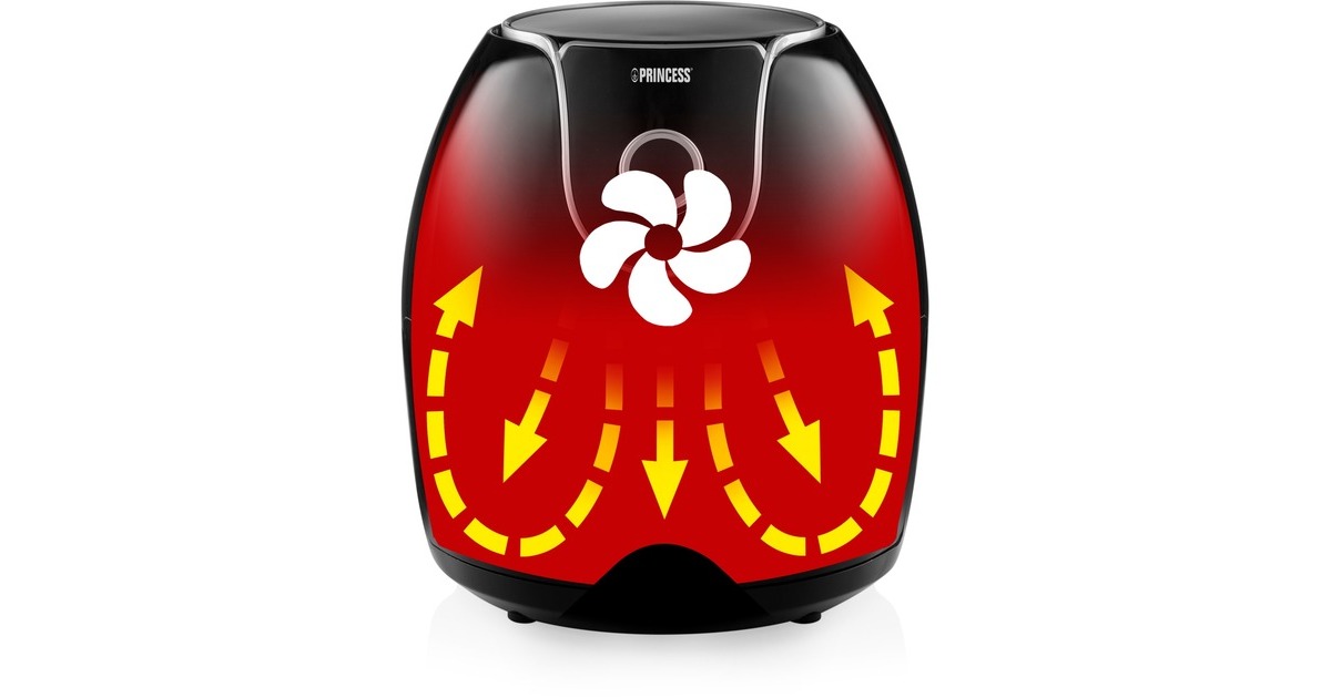 Princess Digital Family Aerofryer 182055, Heißluftfritteuse(schwarz/silber)