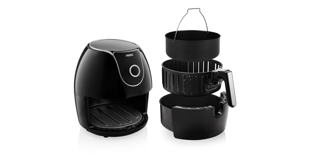 Princess Digital Family Aerofryer 182055, Heißluftfritteuse(schwarz/silber)