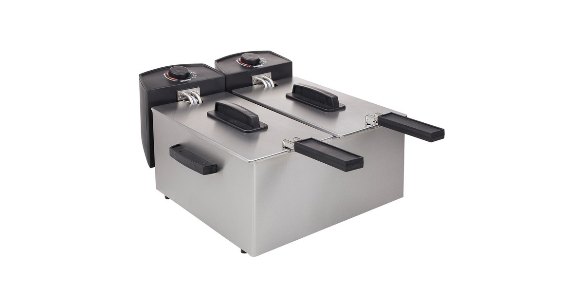 Princess Doppel-Fritteuse 183123(edelstahl/schwarz)