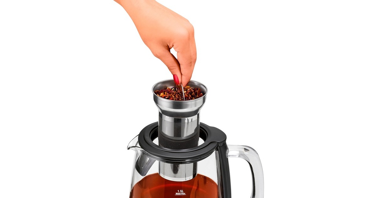 ProfiCook 2 in 1 – Tee- und Wasserkocher PC-WKS 1167 G WIFI(edelstahl/schwarz, 1,5 Liter)