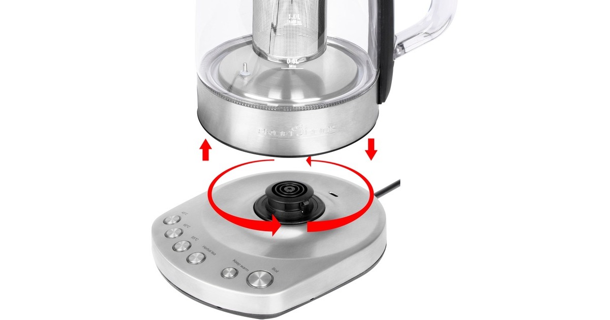 ProfiCook 2 in 1 – Tee- und Wasserkocher PC-WKS 1167 G WIFI(edelstahl/schwarz, 1,5 Liter)