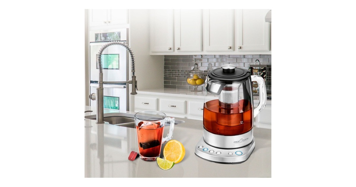 ProfiCook 2 in 1 – Tee- und Wasserkocher PC-WKS 1167 G WIFI(edelstahl/schwarz, 1,5 Liter)