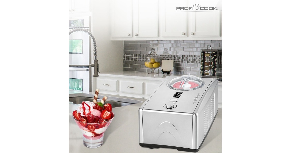 ProfiCook 2in1 - Eiscremeautomat und Joghurtmaker PC-ICM 1091 N, Eismaschine(edelstahl)