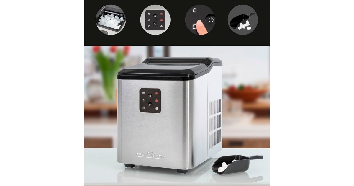 ProfiCook Eiswürfelbereiter PC-EWB 1253 inox(edelstahl/schwarz, 120 Watt)