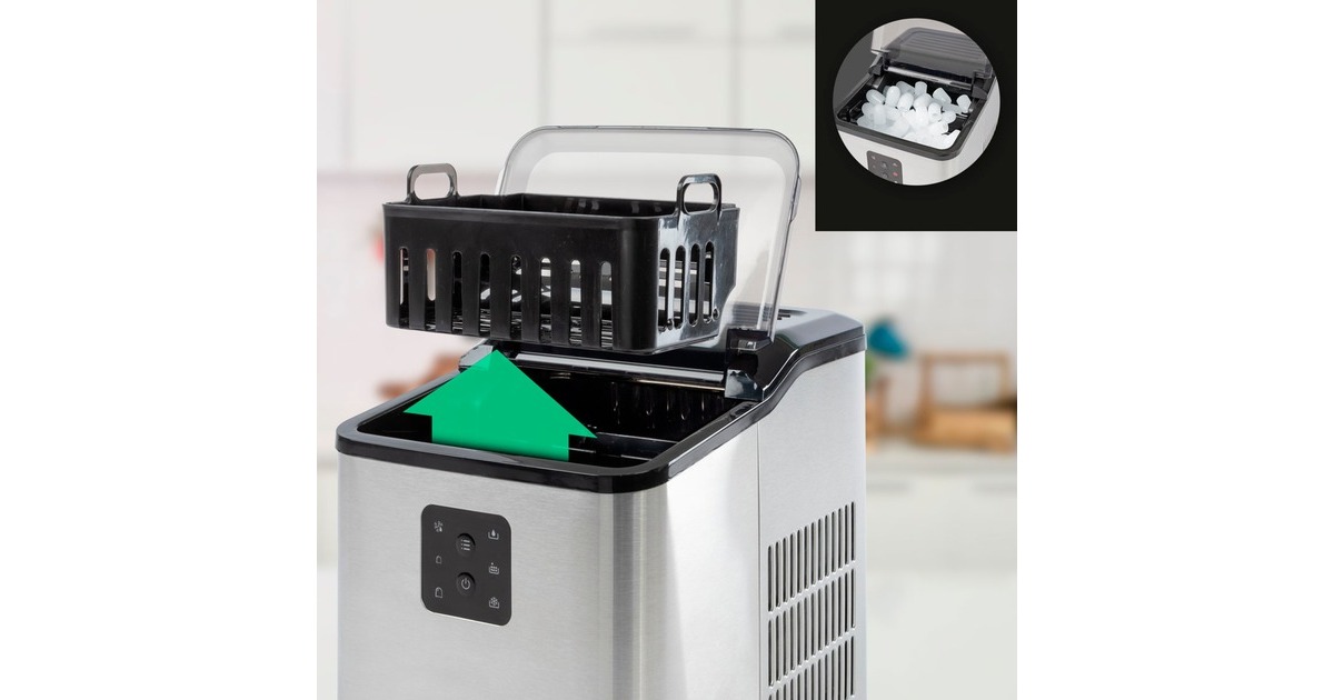 ProfiCook Eiswürfelbereiter PC-EWB 1253 inox(edelstahl/schwarz, 120 Watt)
