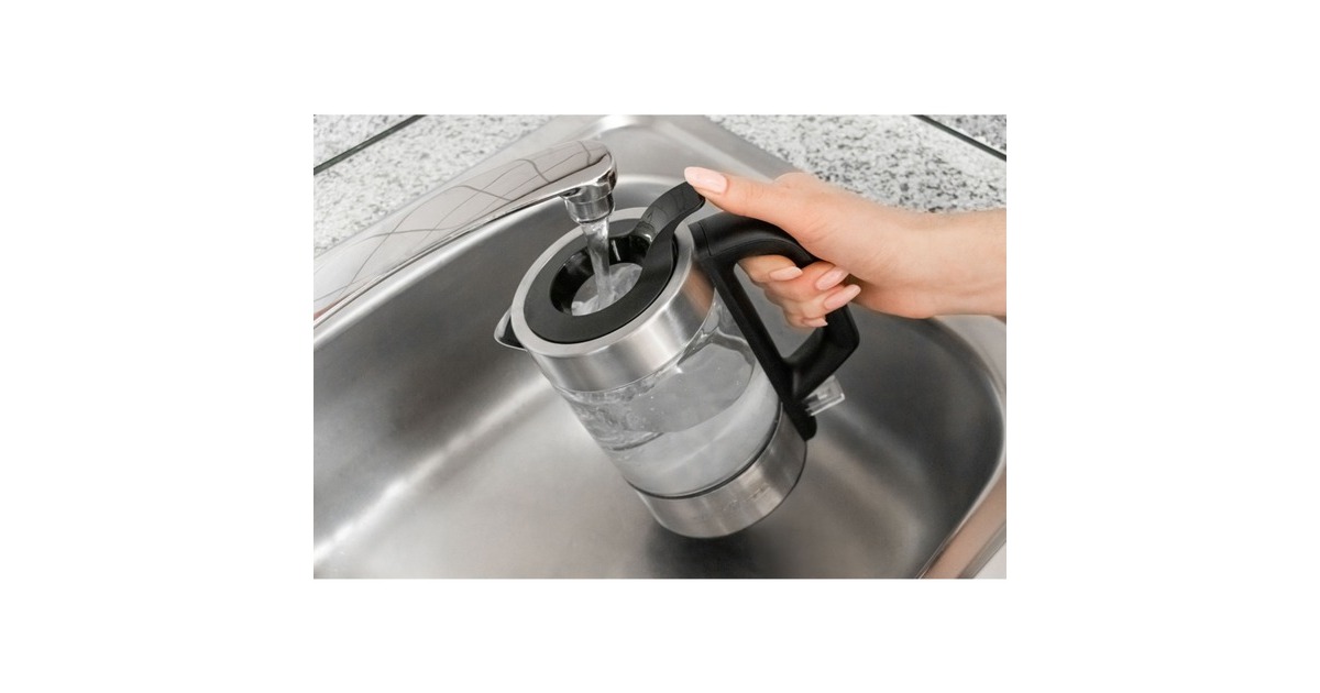 ProfiCook Glas-Wasserkochher PC-WKS 1228 G, Wasserkocher(edelstahl/schwarz, 0,5 Liter)