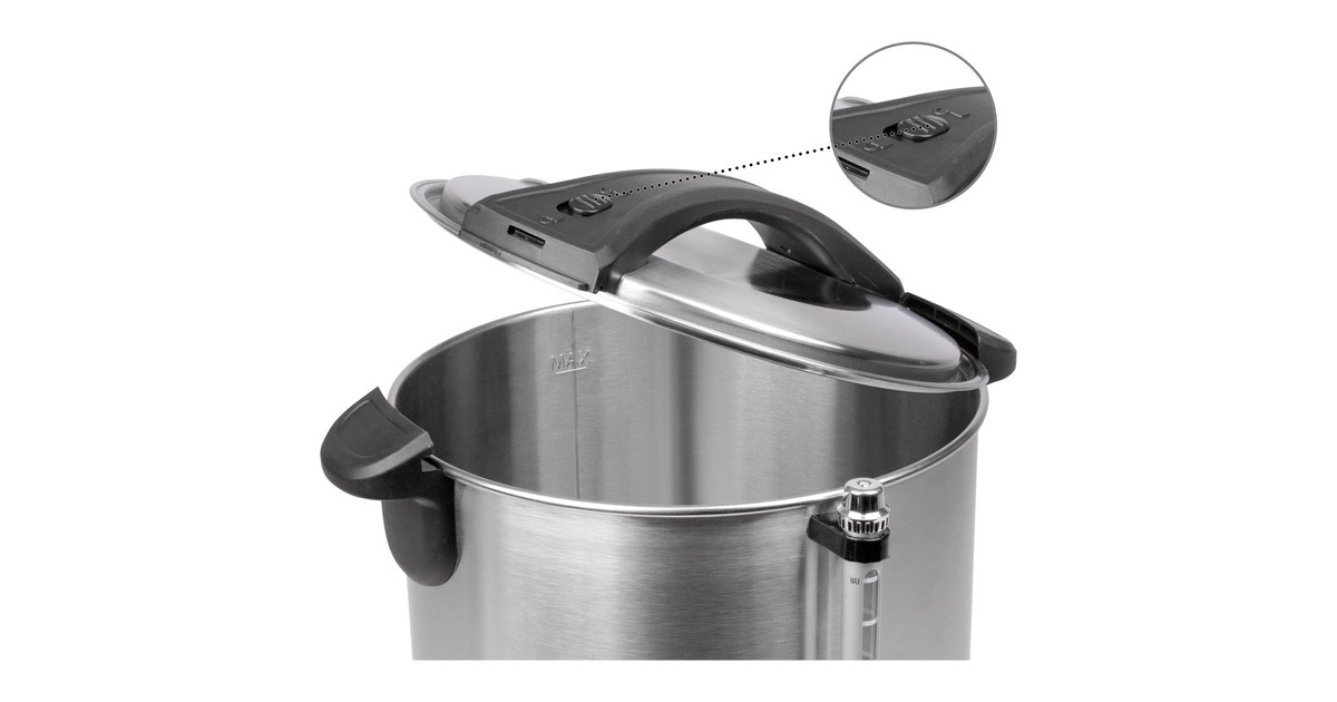 ProfiCook Heißgetränke- / Glühweinautomat PC-SV 1111, Einkochautomat(edelstahl/schwarz, 16 Liter)