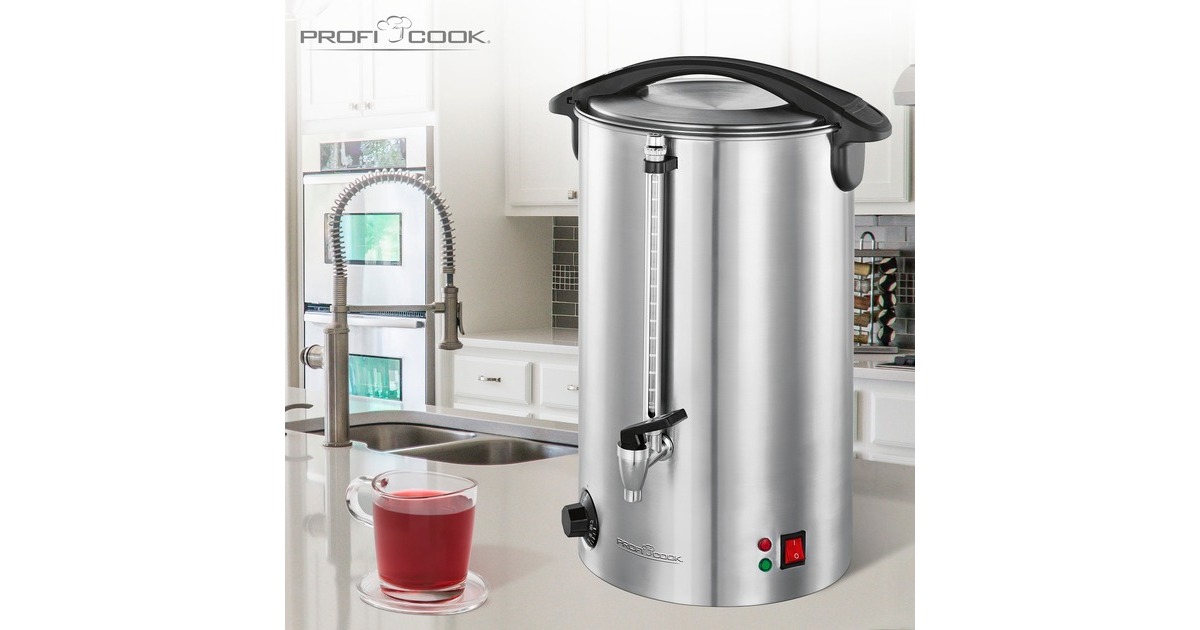 ProfiCook Heißgetränke- / Glühweinautomat PC-SV 1111, Einkochautomat(edelstahl/schwarz, 16 Liter)